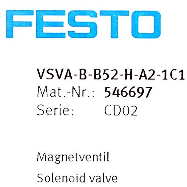 FESTO Magnetventil 546697 (VSVA-B-B52-H-A2-1C1)