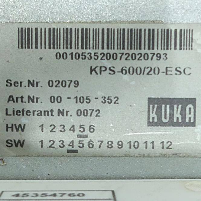 KUKA Servomodul KPS-600/20-ESC (00-105-352)