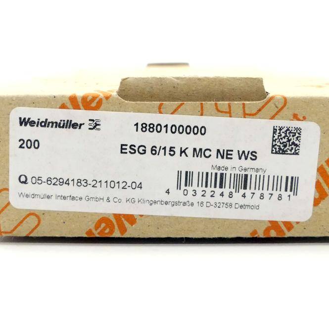 Weidmüller Gerätemarkierer (200 St.) ESG 6/15 K MC NE WS (1880100000)