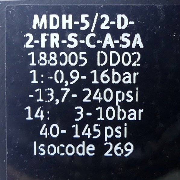 FESTO Magnetventil 188005 (MDH-5/2-D-2-FR-S-C-A-SA)