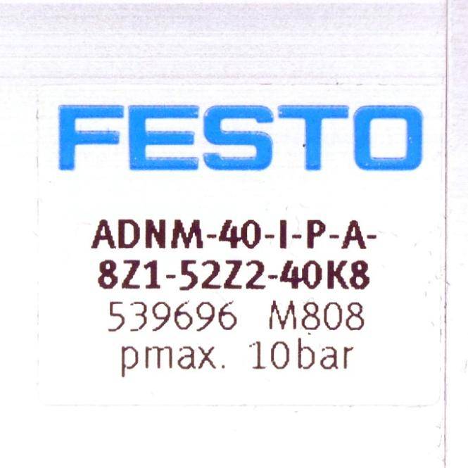 FESTO Pneumatikzylinder 539696 (ADNM-40-I-P-A-8Z1-52Z2-40K8)