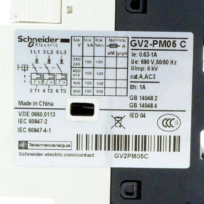 Schneider Electric Motorschutzschalter (GV2-PM05C)
