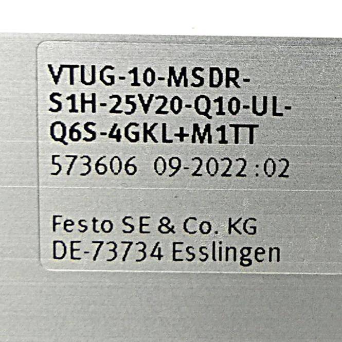 FESTO Ventilinsel 573606 (VTUG-10-MSDR-S1H-25V20-Q10-UL-Q6S-4GKL+M1TT)