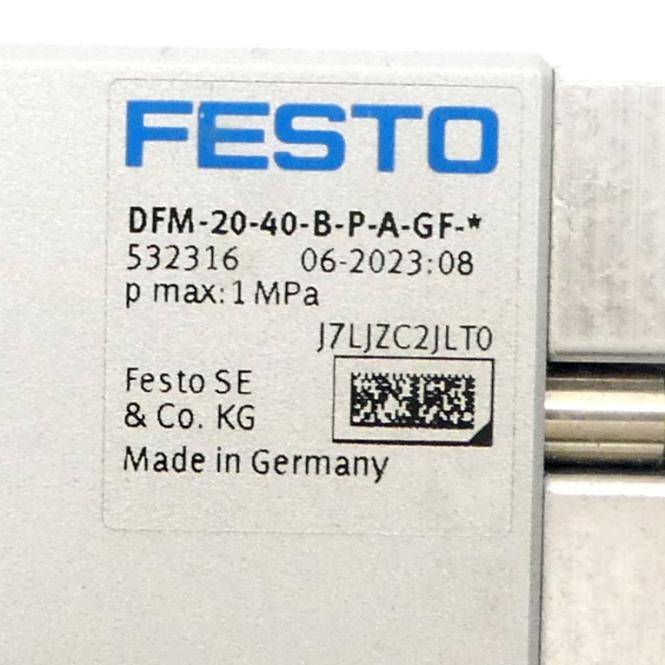 FESTO Führungszylinder 532316 (DFM-20-40-B-P-A-GF-)