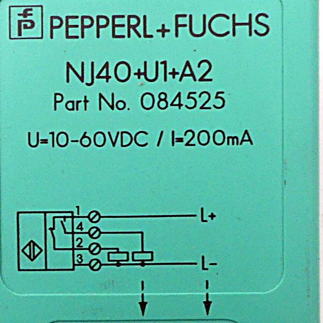 PEPPERL+FUCHS Sensor Näherungsschalter induktiv NJ40+U1+A2 (084525)