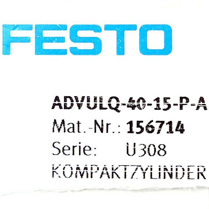 FESTO Kompaktzylinder 156714 (ADVULQ-40-15-P-A)