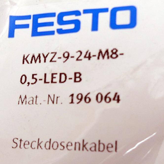 FESTO Steckdosenkabel 196064 (KMYZ-9-24-M8-0,5-LED-B)