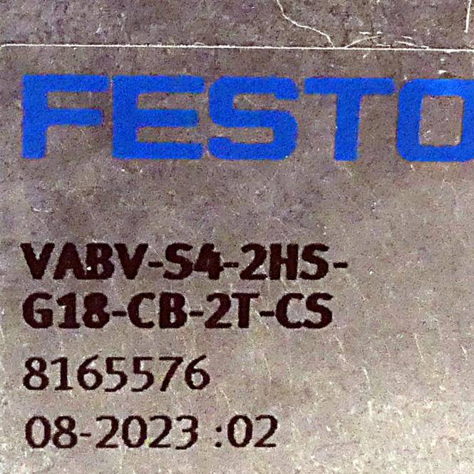 FESTO Verkettungsplatte 8165576 (VABV-S4-2HS-G18-CB-2T-CS)