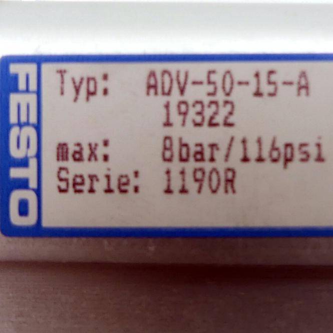 FESTO Pneumatikzylinder 19322 (ADV-50-15-A)