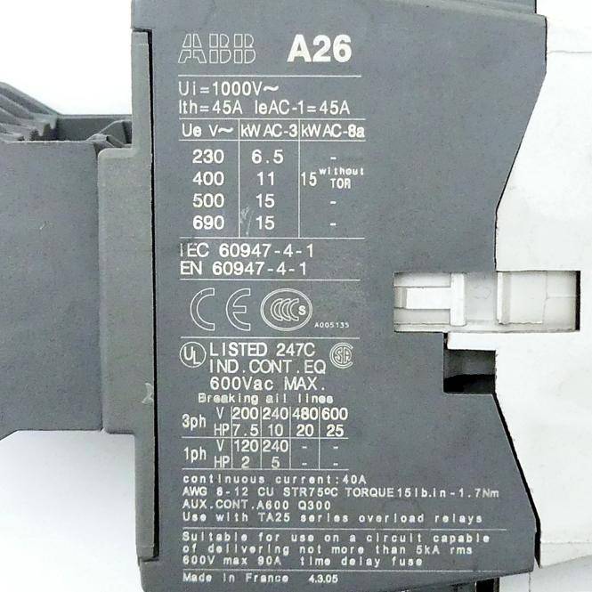 ABB Leistungsschütz A26 (A26-30-32)