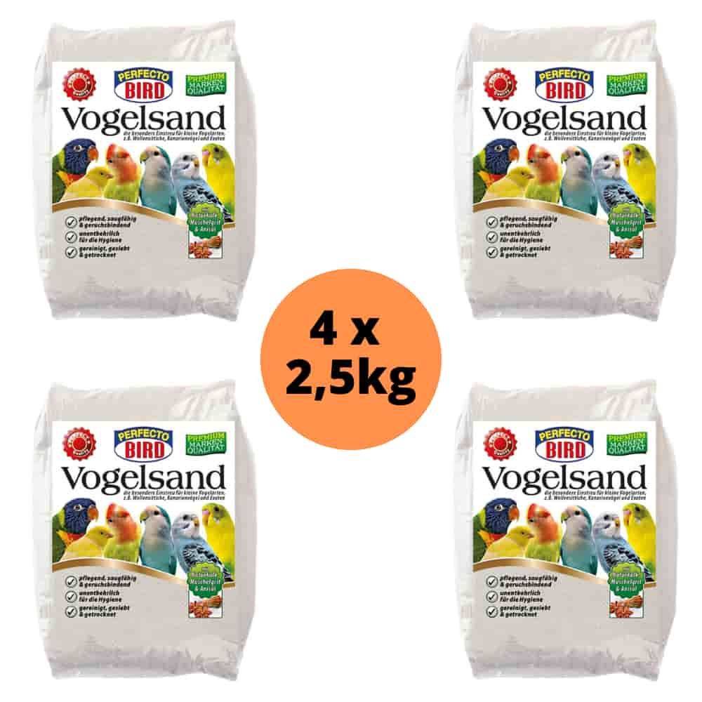 4 x Perfecto Bird Vogelsand natur 2 5 kg