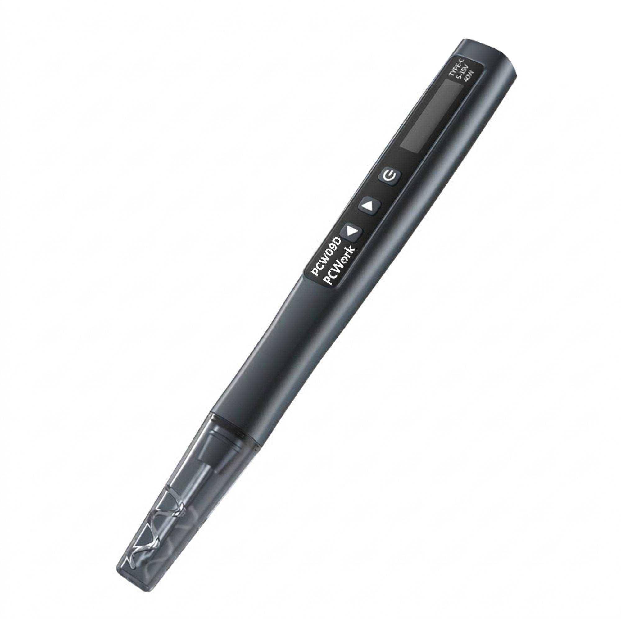 PCWork PCW09D USB-C Lötkolben, 40W, OLED Display, bis 450 °C, 3s Aufheizzeit, Auto-Sleep-Funktion