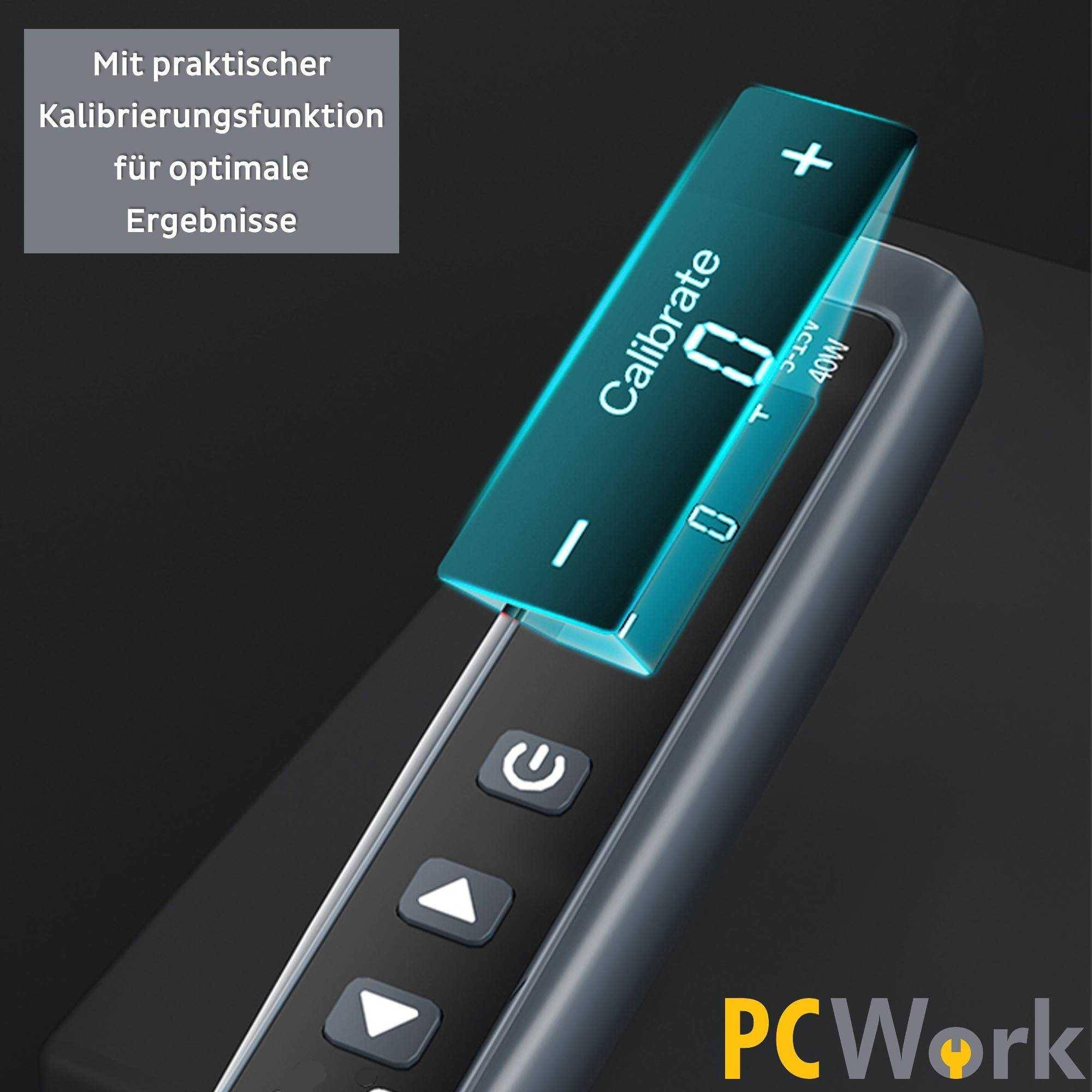 PCWork PCW09D USB-C Lötkolben, 40W, OLED Display, bis 450 °C, 3s Aufheizzeit, Auto-Sleep-Funktion