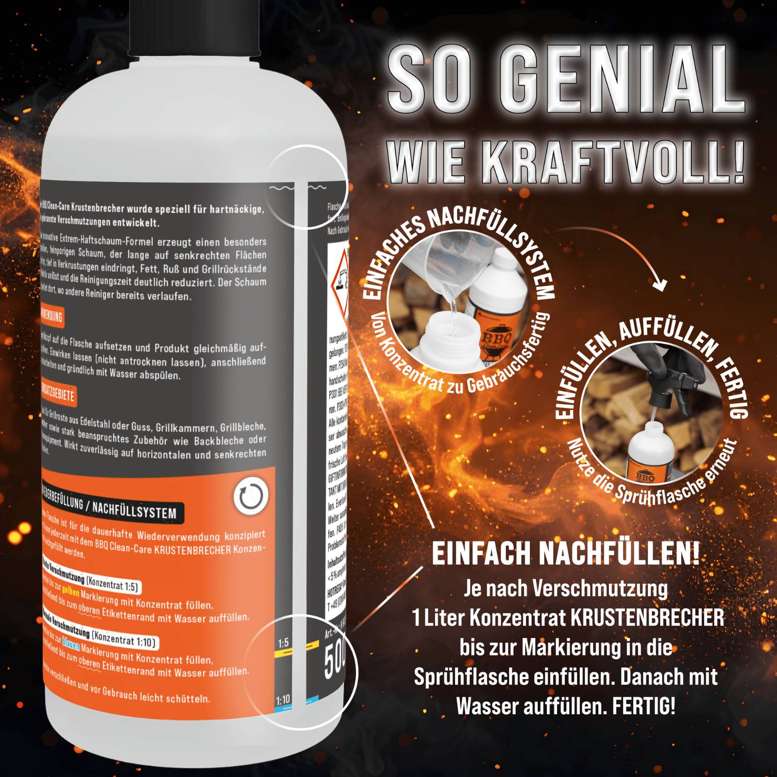 HOTREGA BBQ Clean Care Krustenbrecher Grillreiniger 500 ml