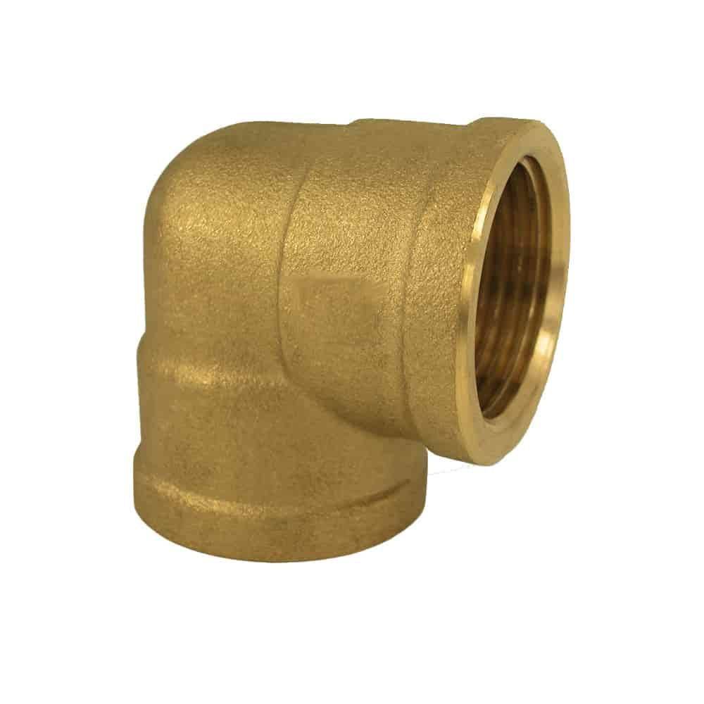 Gewindefitting Messing Winkel 90° 3/4″ IG x 3/4″ IG