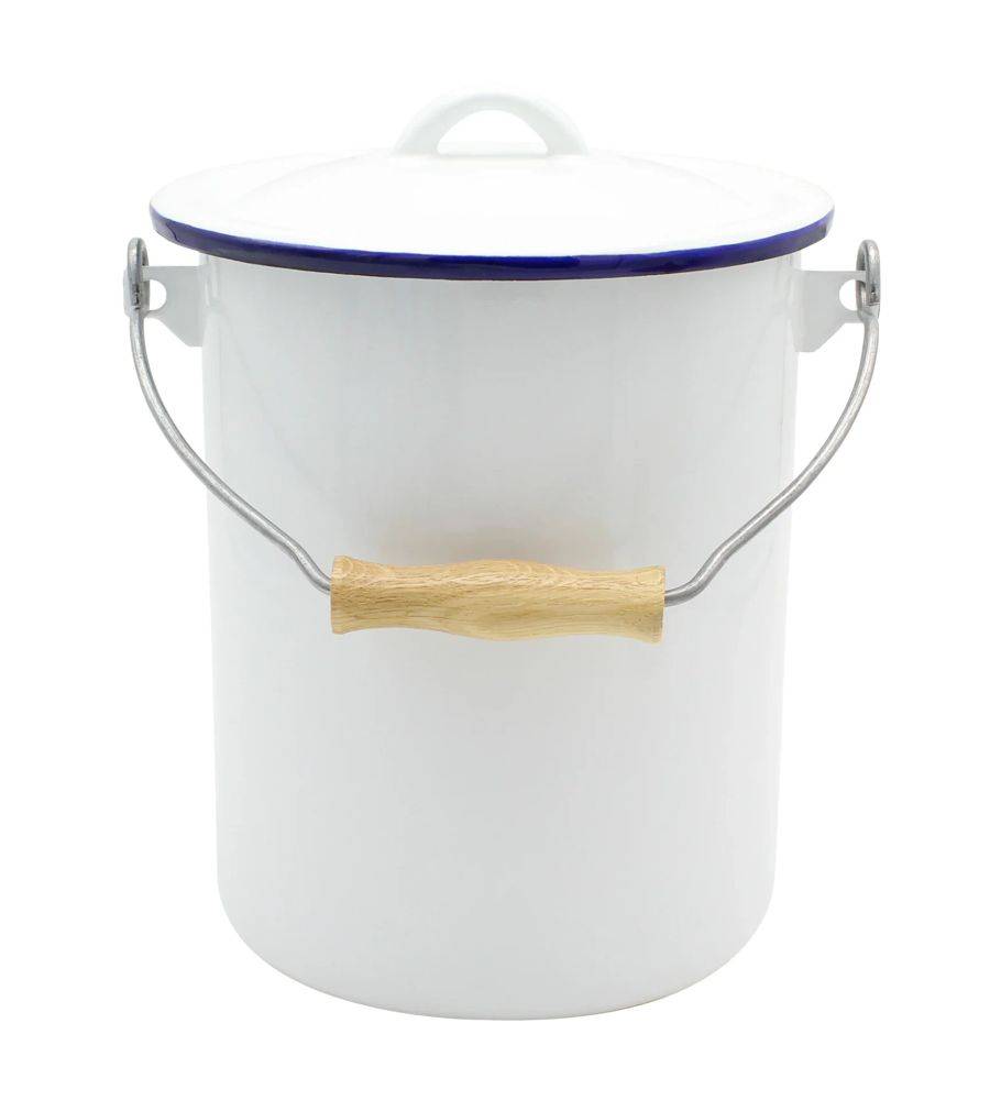 Mülleimer weiß mit Deckel 3 L