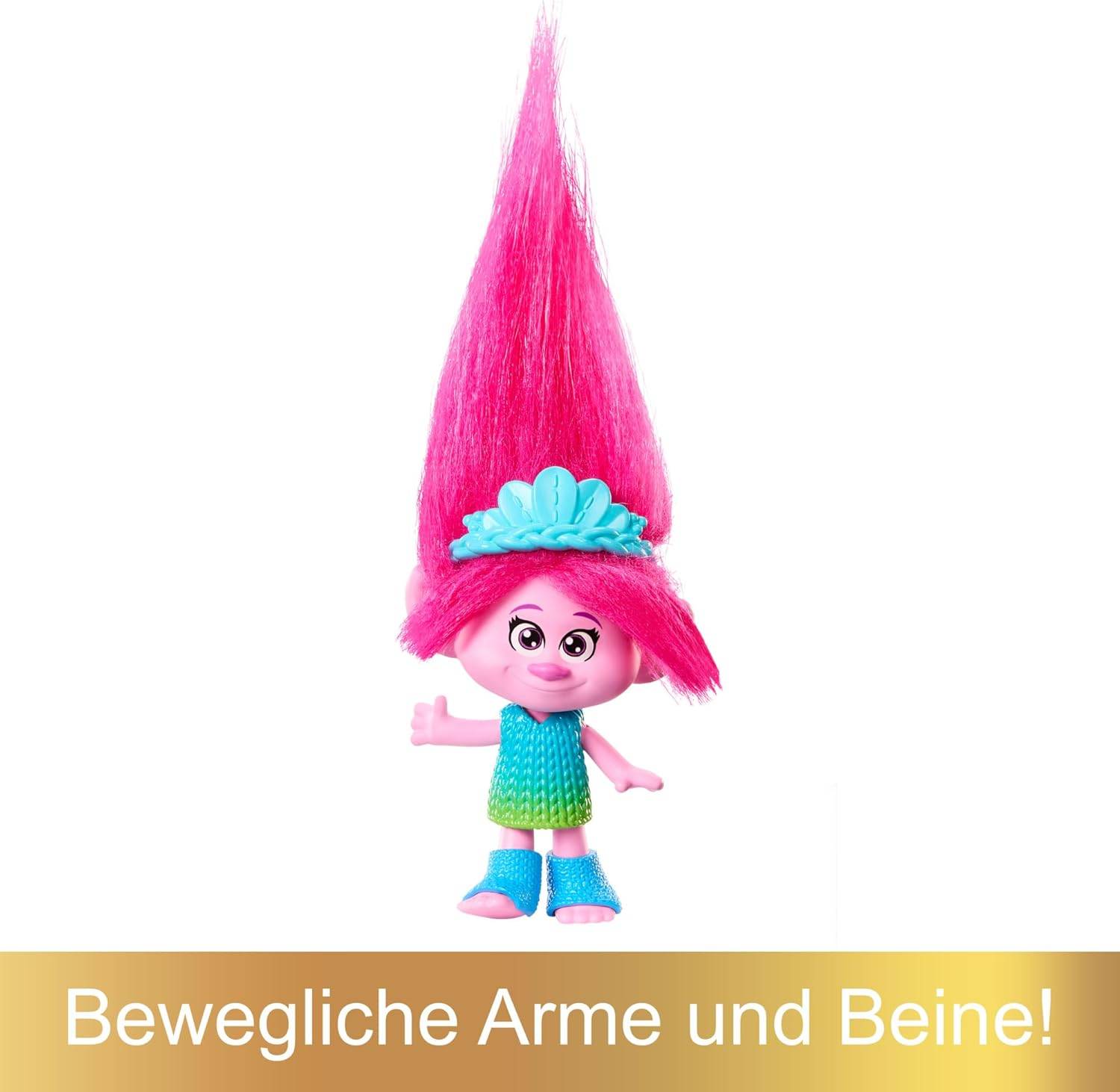 Mattel DREAMWORKS TROLLS Gemeinsam Stark Königin Poppy Plüschhaar 3+ HNF06