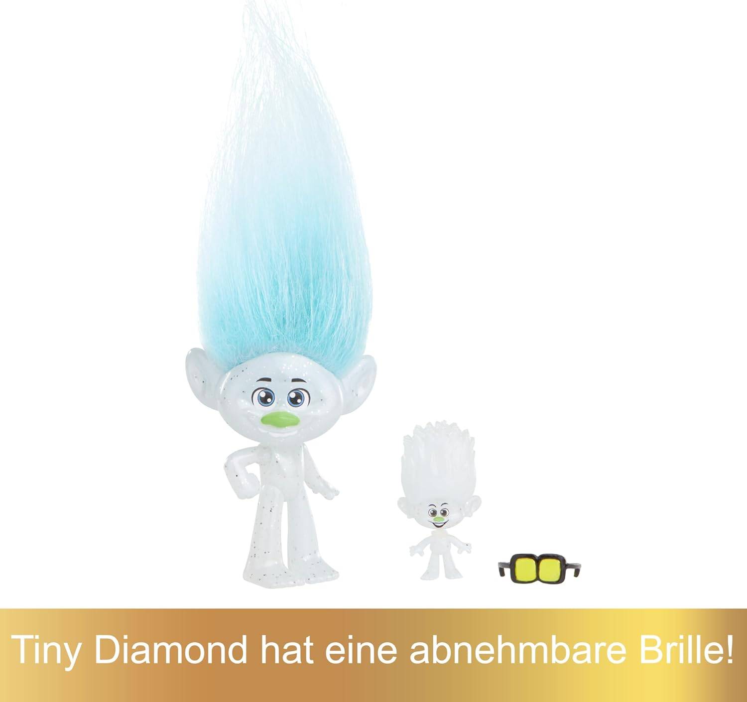 Mattel DREAMWORKS TROLLS Gemeinsam Stark Guy Diamond Puppe Plüschhaar 3+ HNF09