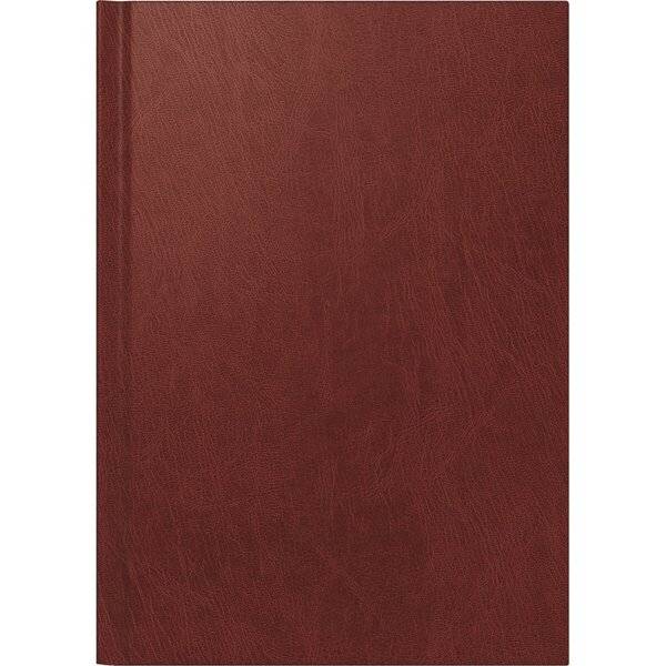 Buchkalender 795 A5 1 Tag/Seite Miradur-Einband weinrot 2027