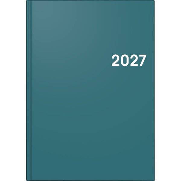 Buchkalender 795 A5 1 Tag/Seite Balacron-Einband petrol 2027