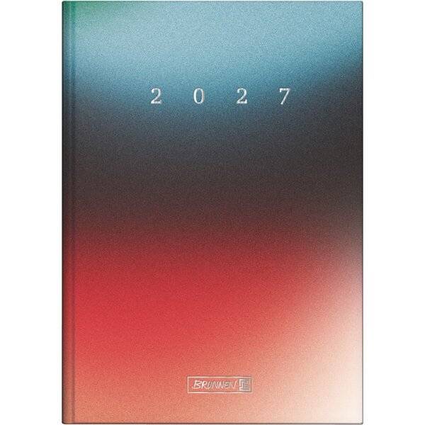 Buchkalender 795 A5 1 Tag/Seite Grafik-Einband Redblue 2027