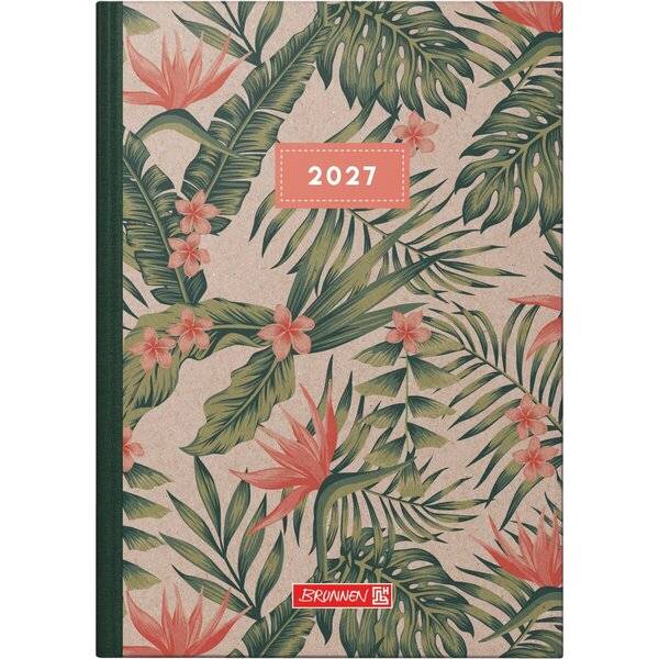 Buchkalender 795 A5 1 Tag/Seite Grafik-Einband Tropical 2027