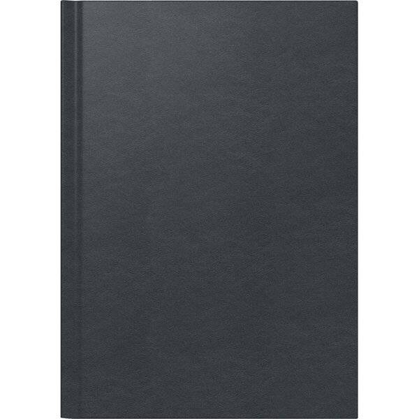 Buchkalender 795 A5 1 Tag/Seite Leder schwarz 2027