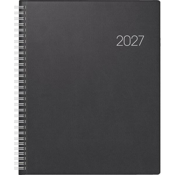 Buchkalender Manager Wt7 weektimer 21x26cm 1 Woche/2 Seiten Kunststoff schwarz 2027