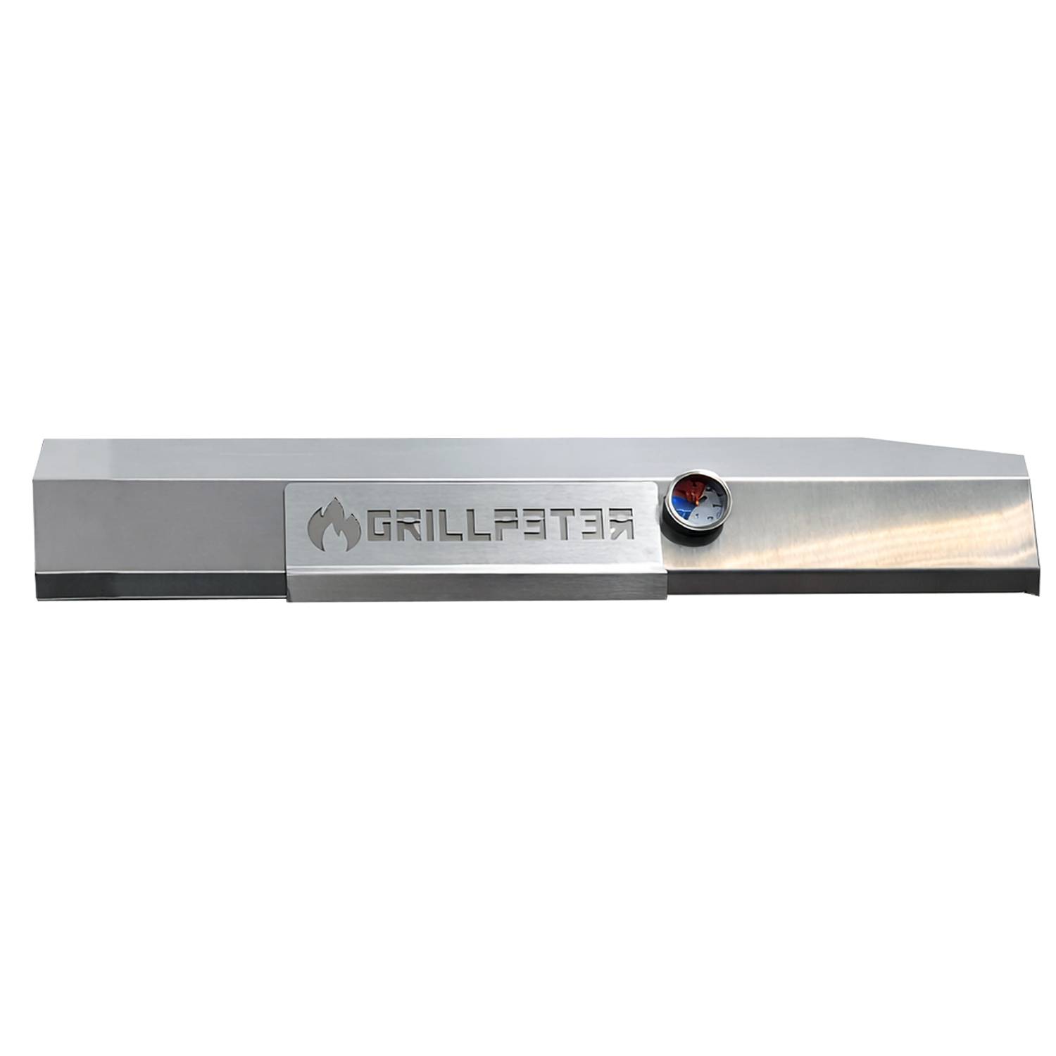 Edelstahl GrillBetter Grillhaube mit eingebautem Thermometer auf der rechten Seite