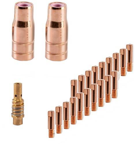 Verschleißteile Set FLUX AK15/MB15 0,8mm 23-tlg.STAHLWERK