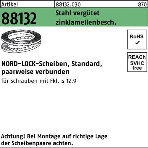 Unterlegscheibe R 88132 geklebt NL 4 Sta zinklamellenb. 200St NORD-LOCK