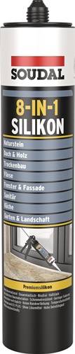 Silikondichtstoff Premium Silik.8-in-1 weiß 300ml Kartusche SOUDAL