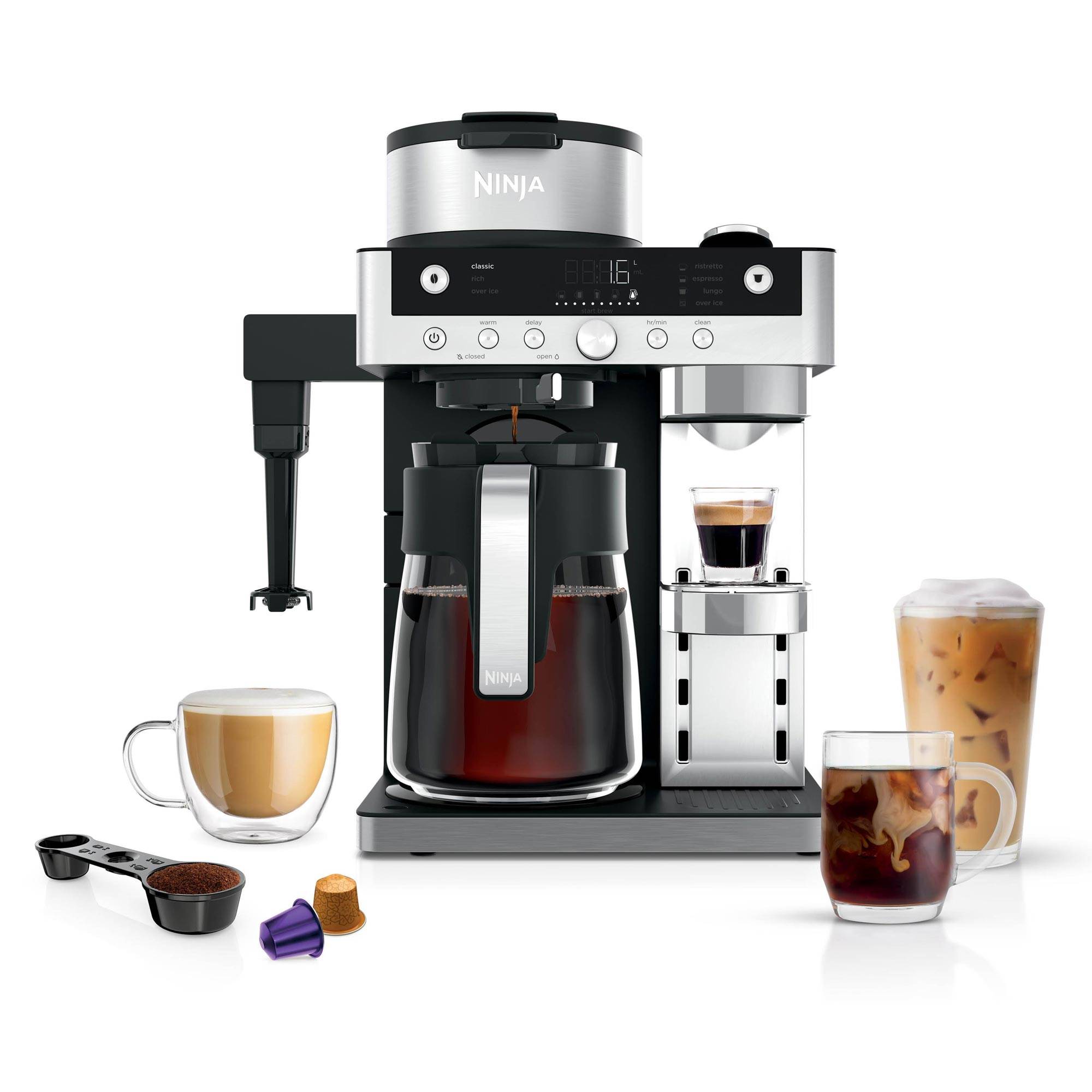 Ninja CFN802EU 2-in-1 Kaffeemaschine mit Milchaufschäumer