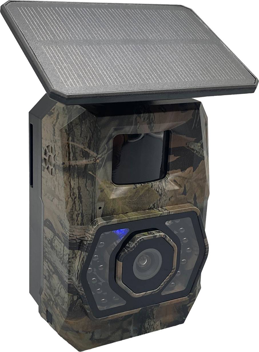 Berger & Schröter | Mini WiFi Wildkamera 32 MP, 0,75 W Solar Panel, 940nm No Glow Nachtsicht Infrarot, 5200 mAh Lithium-Batterie, Wildtierkamera,