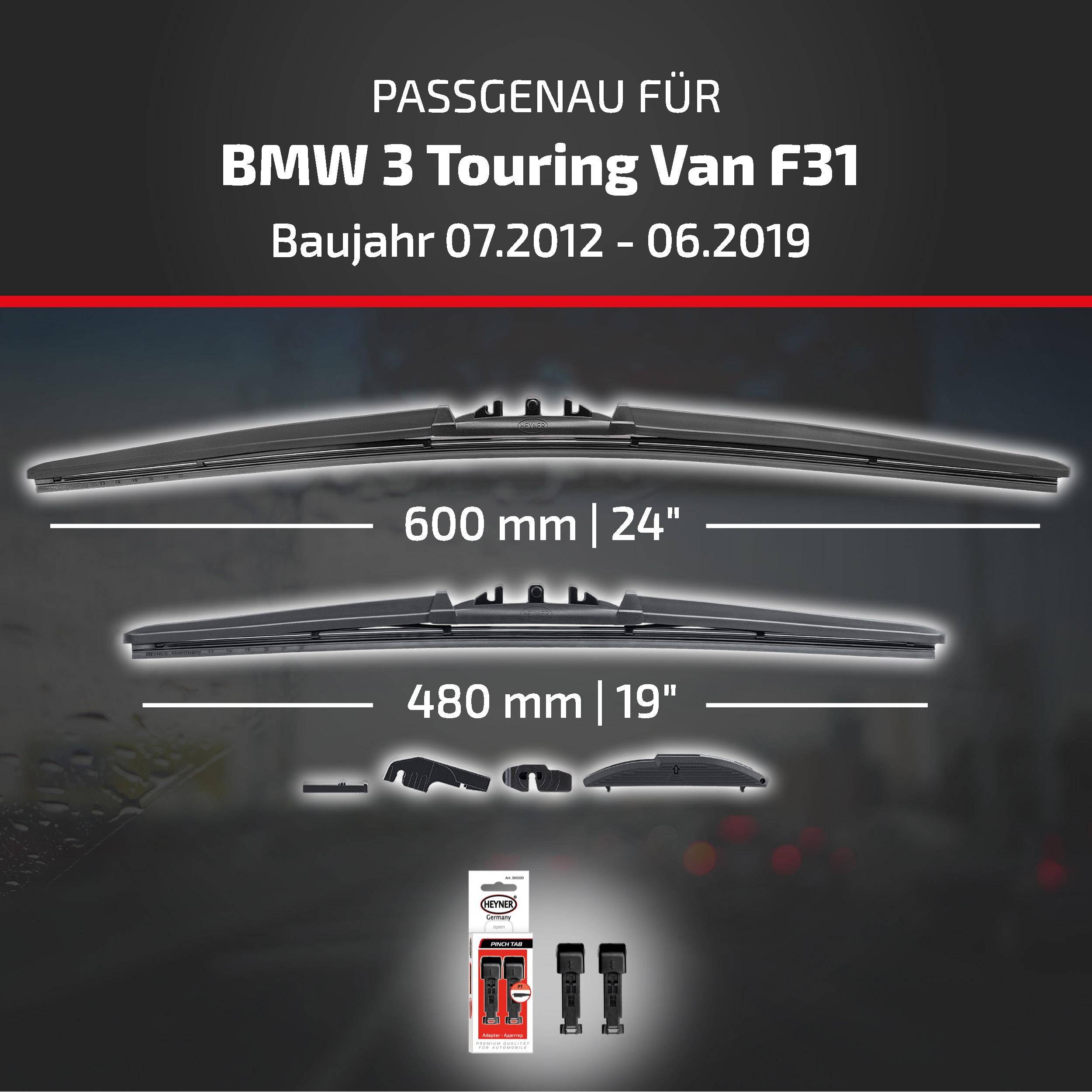 HEYNER® Scheibenwischer für BMW 3 Touring Van
