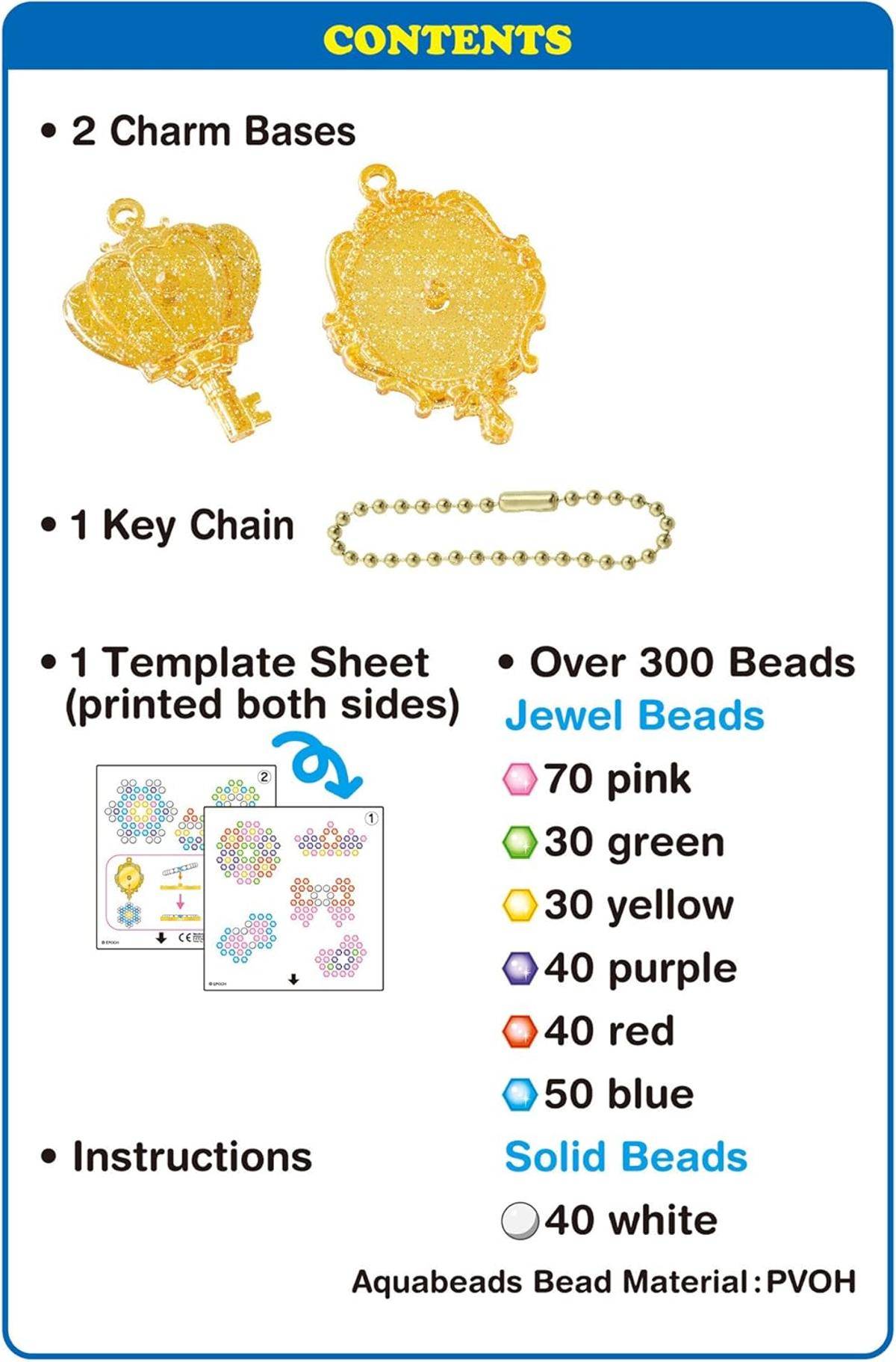 Aquabeads 31038 Elegant Charm Set Bastelset Themen Nachfüllset 4+