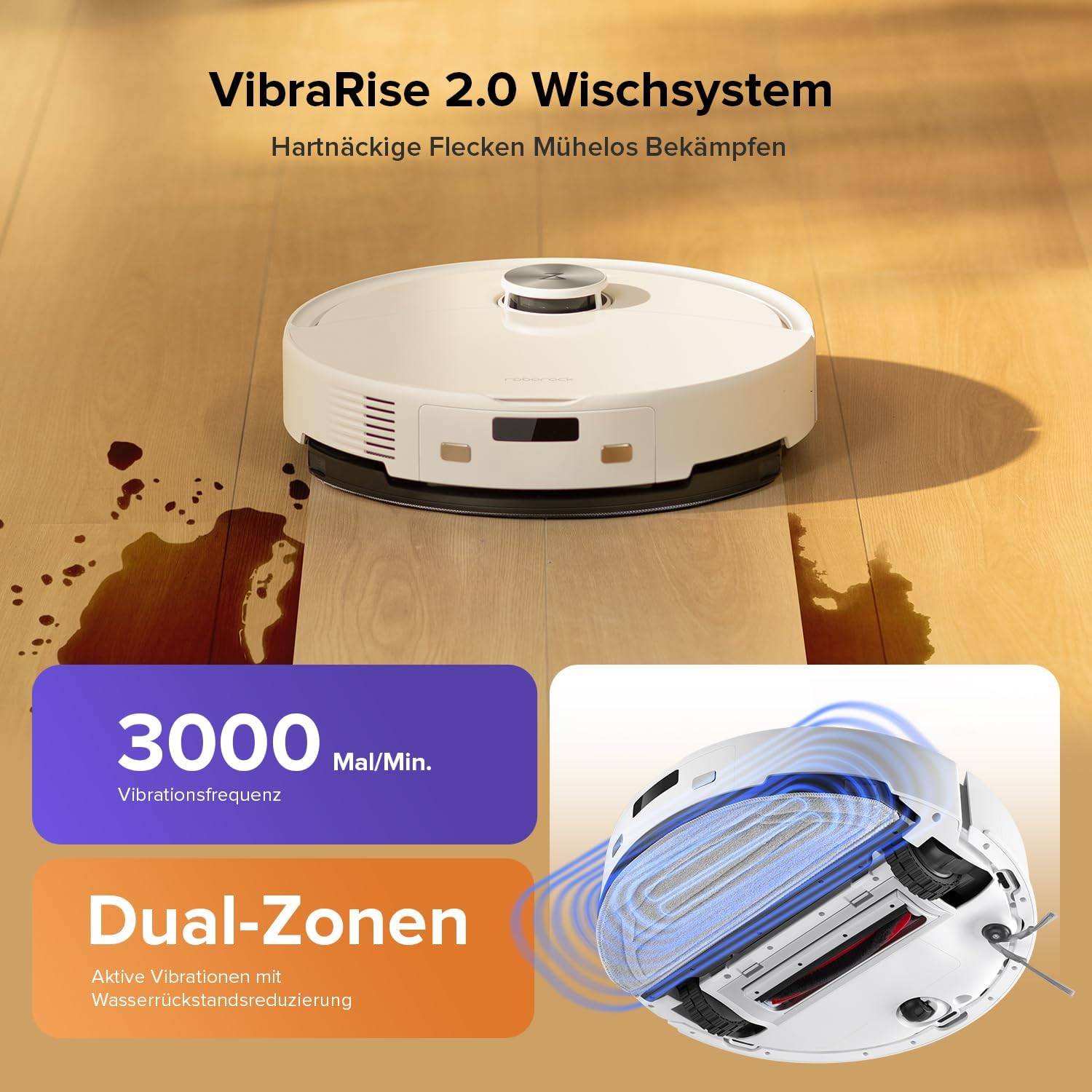 roborock Q10 S5 Saugroboter mit Wischfunktion, 10.000 Pa HyperForce Saugkraft, Dual Anti-Tangle System, Auto Lifting Mopping, Ideal für Tierhaare