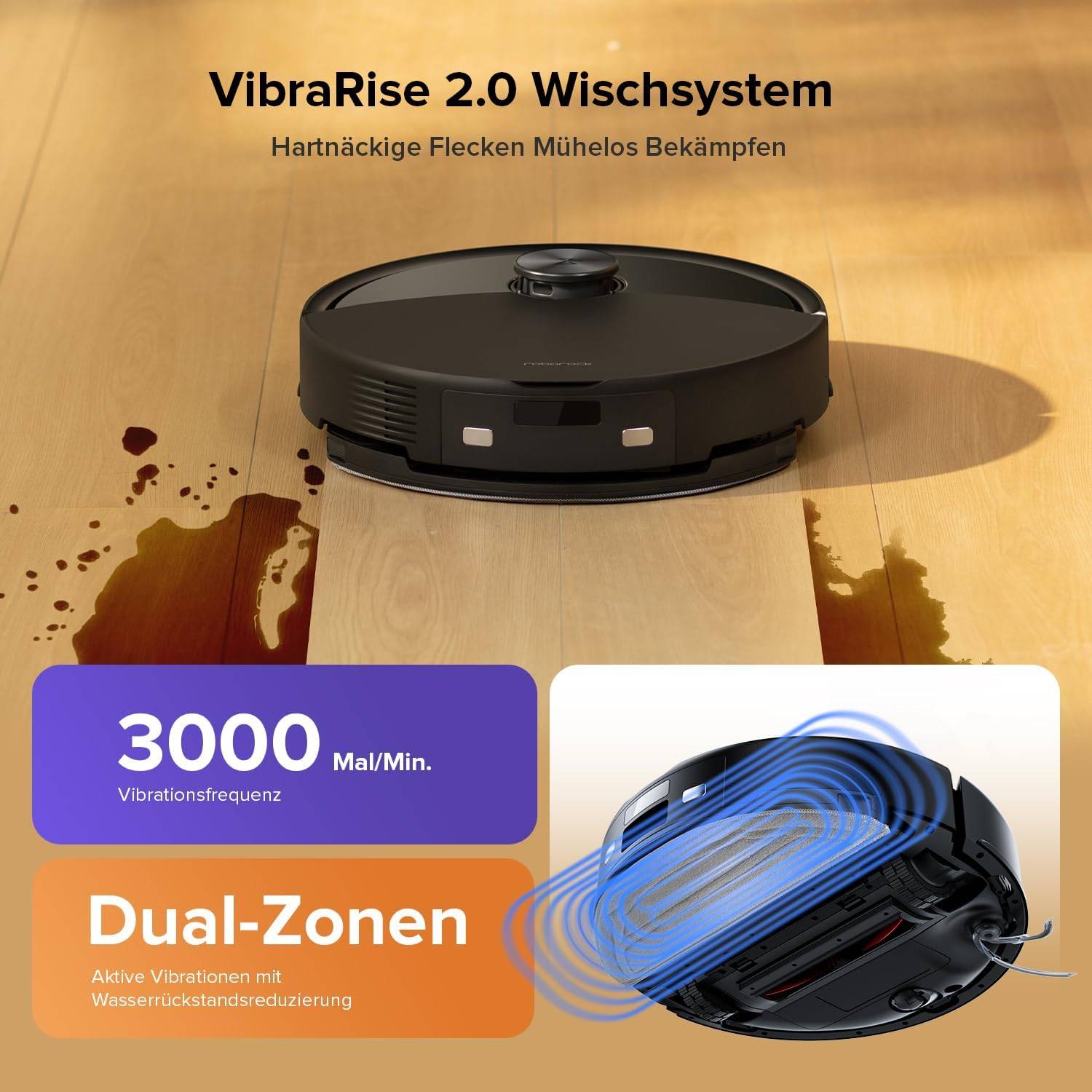roborock Q10 S5 Saugroboter mit Wischfunktion, 10.000 Pa HyperForce Saugkraft, Dual Anti-Tangle System, Auto Lifting Mopping, Ideal für Tierhaare
