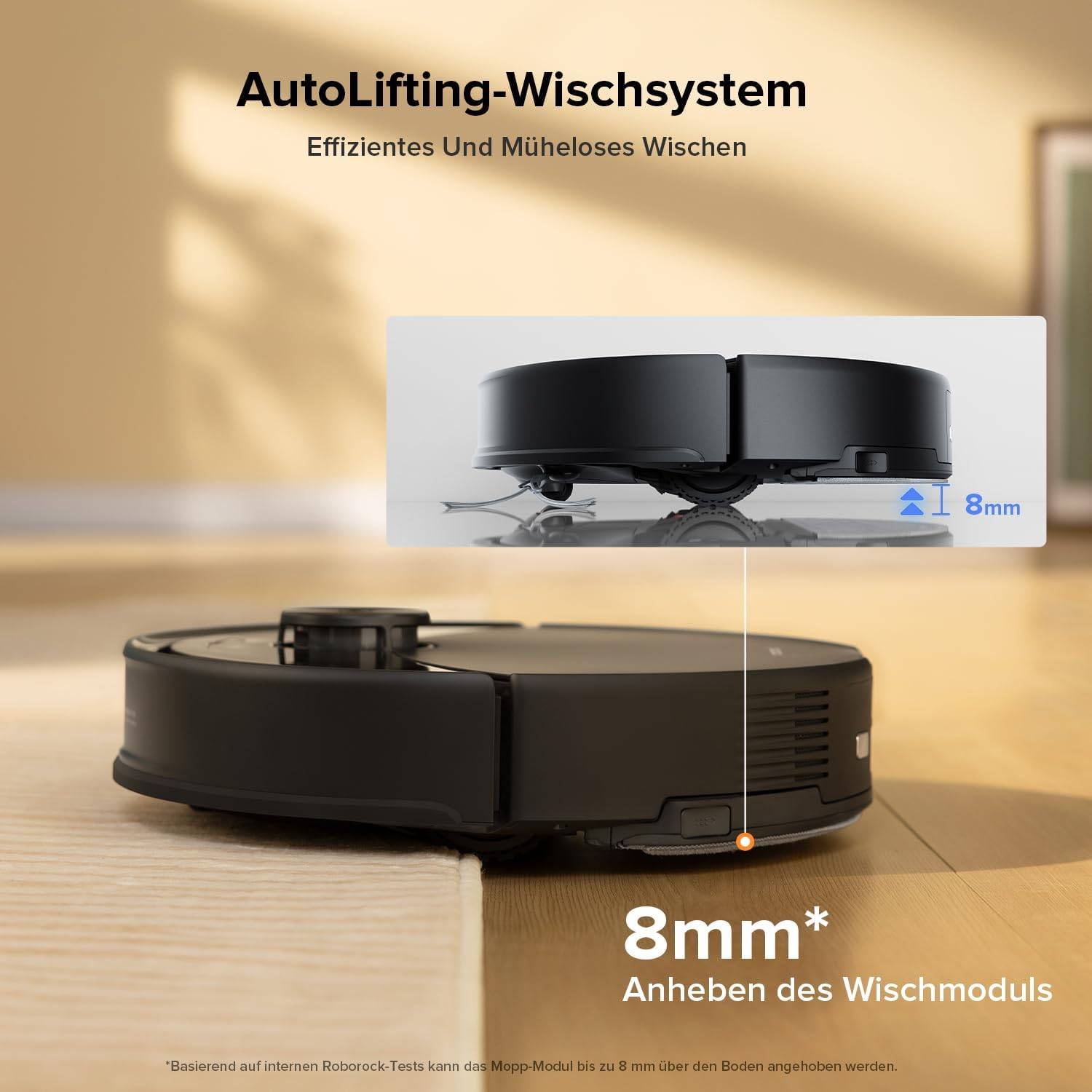 roborock Q10 S5 Saugroboter mit Wischfunktion, 10.000 Pa HyperForce Saugkraft, Dual Anti-Tangle System, Auto Lifting Mopping, Ideal für Tierhaare