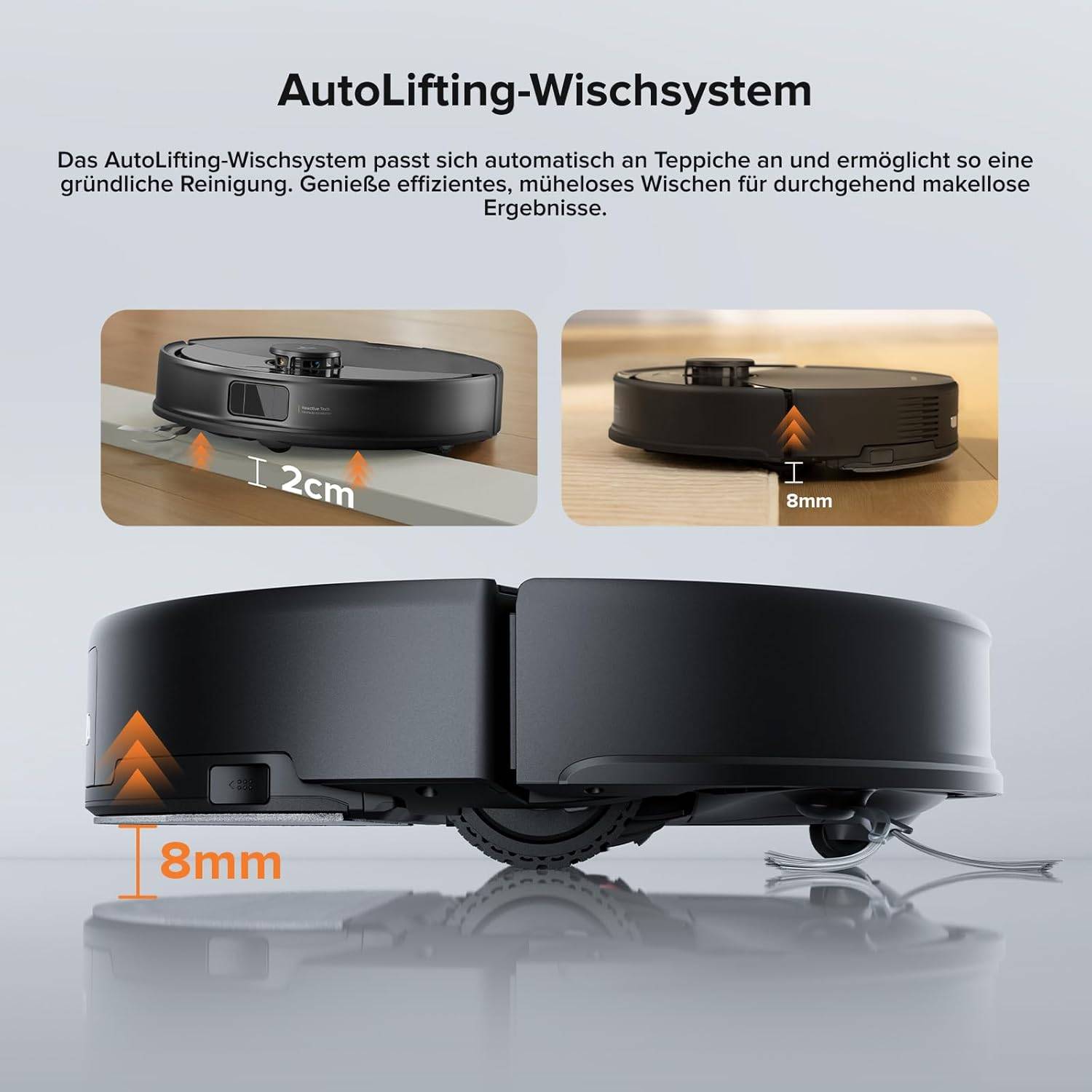 roborock Q10 X5 Saugroboter mit Wischfunktion, 10.000 Pa Saugkraft, Dual Anti-Tangle System, JawScrapers Bürste, intelligente Hindernisvermeidung