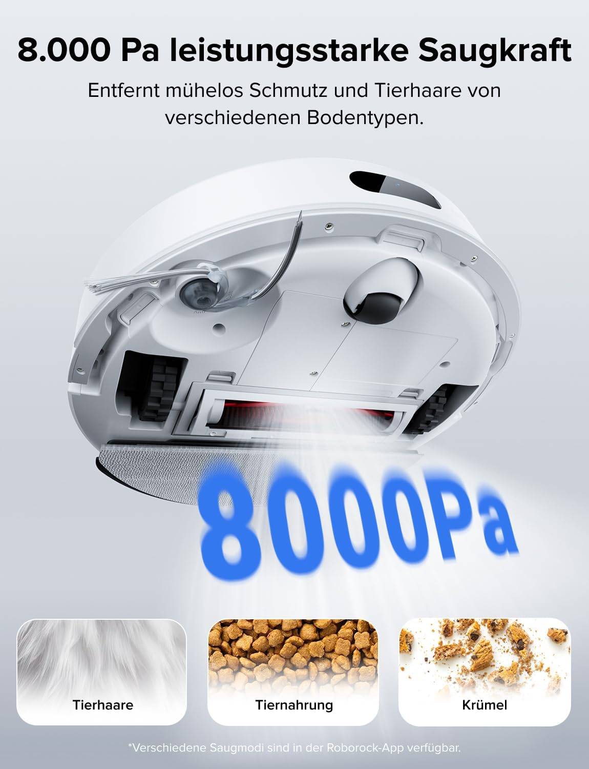 roborock Q7 L5 Saugroboter, Dual Anti-Tangle System, 8.000 Pa HyperForce Saugkraft, Präzise Navigation, Smart No-Go Zone, Einstiegsleistung, Perfekt