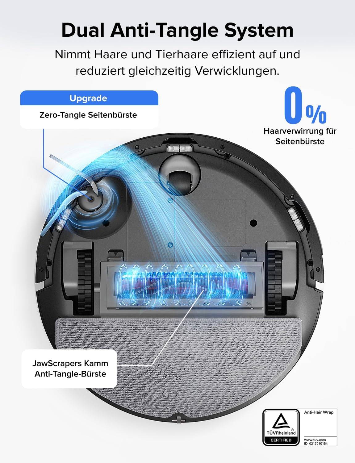 roborock Q7 L5 Saugroboter, Dual Anti-Tangle System, 8.000 Pa HyperForce Saugkraft, Präzise Navigation, Smart No-Go Zone, Einstiegsleistung, Perfekt