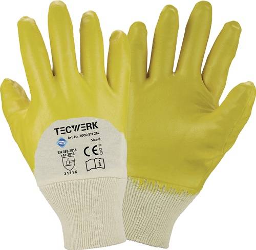Handschuhe Ems Gr.9 gelb besonders hochwertige Nitrilbeschichtung TW