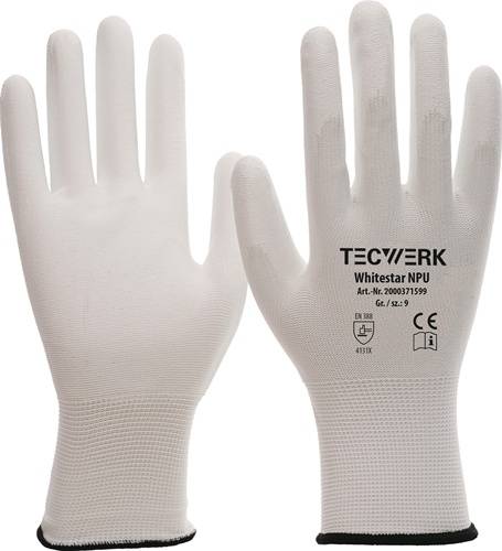 Handschuhe Whitestar NPU Gr.10 (XXL) weiß EN 388 PSA II TECWERK