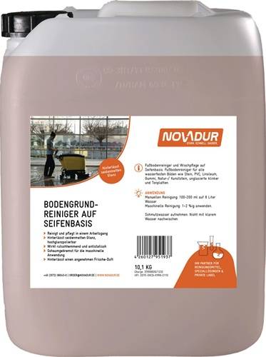 Bodengrundreiniger auf Seifenbasis 10,1kg Konzentrat Kanister NOVADUR