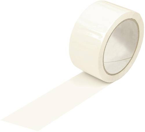Klebeband Breite 50mm, Länge 66m, Stärke 45µ PP weiß Kautschuk-Kleber laut