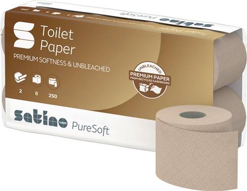 Toilettenpapier Satino PureSoft 66540 2-lag.64 RL à 250 Bl.=16000 Blätter SATINO