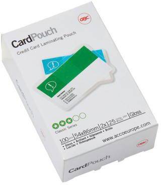 GBC Folientasche CardPouch 3740300 54x86mm 125mic 100 St./Pack.