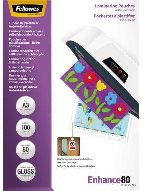 Fellowes Laminierfolie Enhance 80 5302302 DIN A3 tr 100 St./Pack.