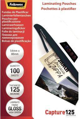 Fellowes Laminierfolie Capture 125 Mikron 5306302 54x86 100 St./Pack.